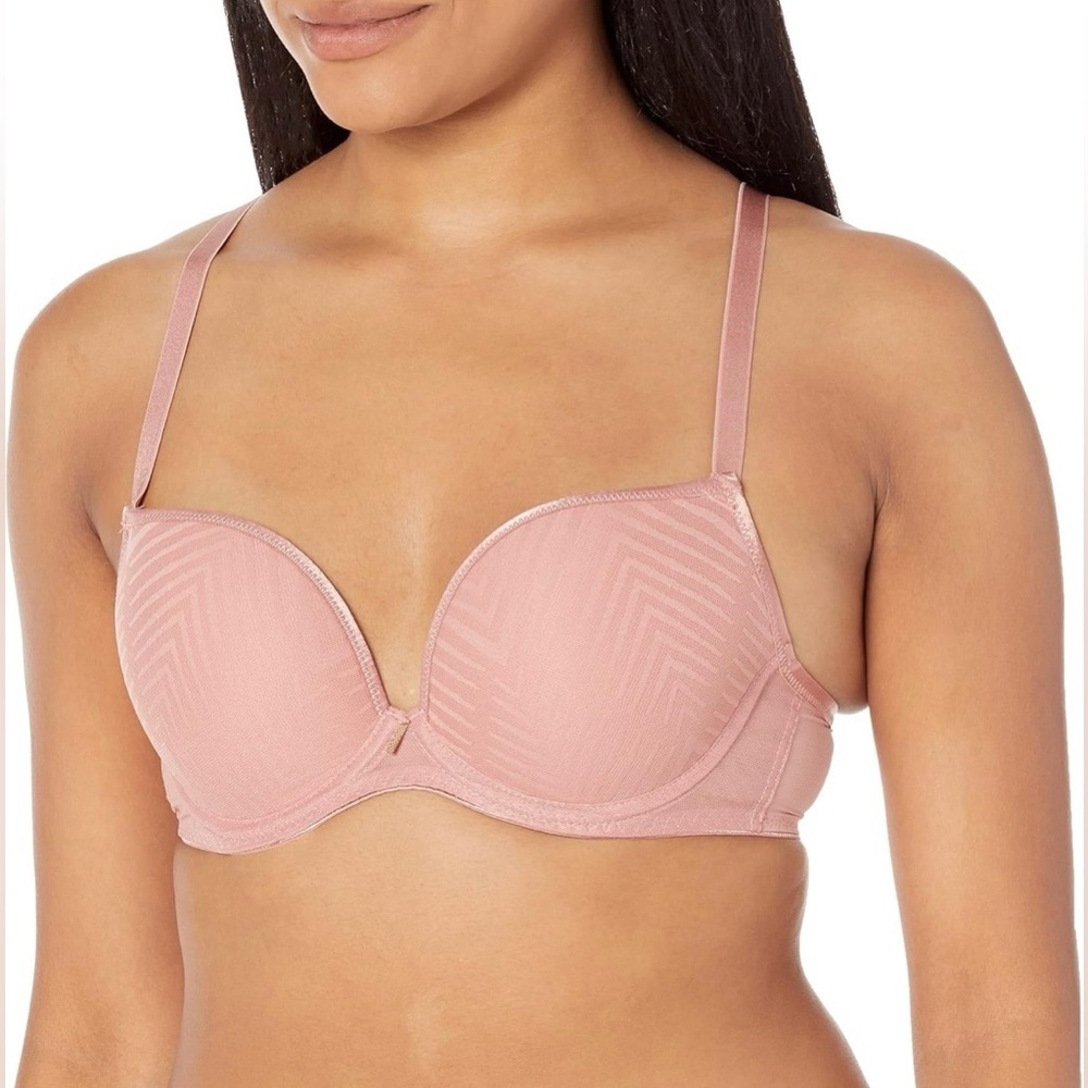 Freya Tailored UW Moulded Plunge T-Shirt Bra Ash Rose Size 28DD